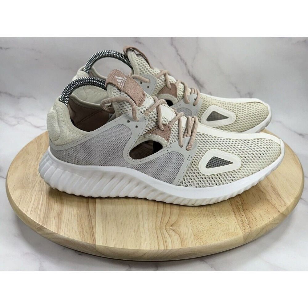 Adidas Run Lux Clima Off White Running Shoes Mesh Lace Up CQ0595 Womens Size 9.5